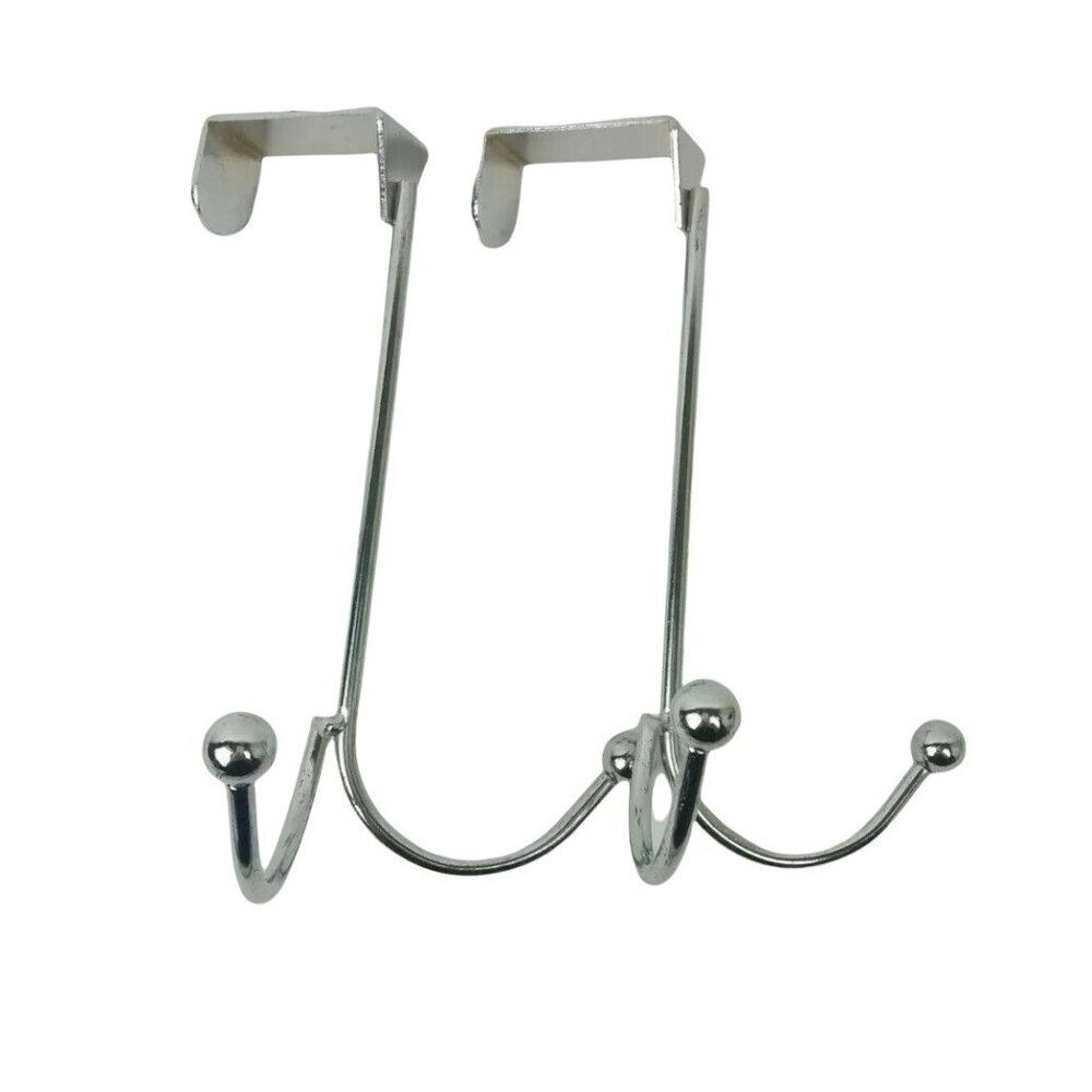 Double Clothes Hooks Over the New Chrome Plated Hang Clothes 6"